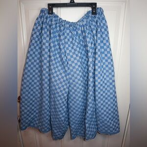 Indigo Calico wide leg oversized above ankle jeans SIZE MEDIUM